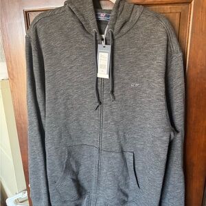 Vineyard Vines Men's Charcoal Zip-Up Hooded Jacket